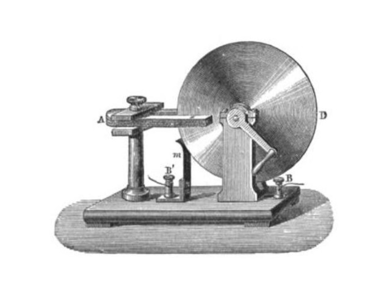 Fig. 1 Disco de Faraday, Émile Alglave, Public domain