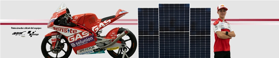 Paneles solares Tensite y Aspar Team