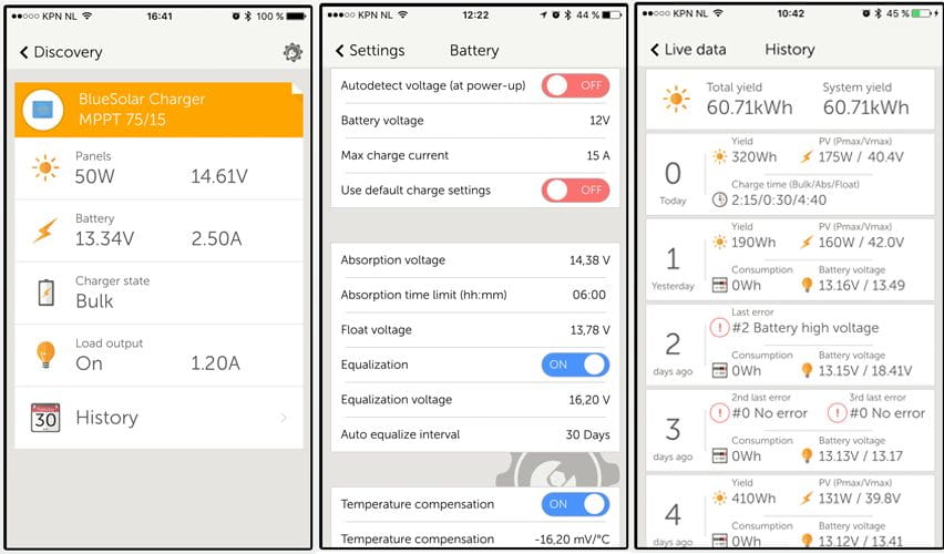 Captura Bluetooth Victron MPPT